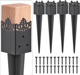 Zware Grondanker voor Paal of Postbox - Stevige Paalhouder voor Hekwerk en Brievenbus — thumbnail 1