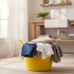 Excellent Houseware Flexibele wasmand - geel - 30 liter - kunststof - 54 x 37 cm - met handvatten — thumbnail 2