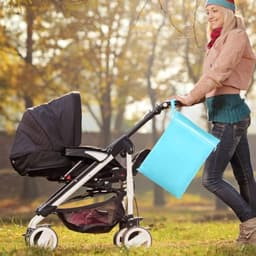 Waterdichte Natzak 40x30 Cm Met Handvat – Herbruikbare Waszak Met Ritssluiting Voor Badkleding, Luiers En Strandlakens, Grijs/Blauw — thumbnail 4