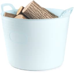 Plasticforte Flexibele kuip of emmer - 2x - ijsblauw - 42 liter - stevig kunststof - 45 x 38 cm - Afvalbak - Wasmand - Opbergmand - Voedsel geschikt — thumbnail 2