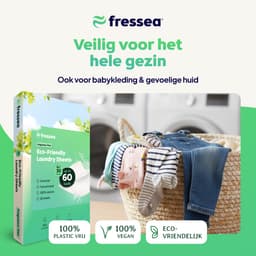 Fressea Wasstrips 60 Wasbeurten - Wasmiddel Strips - Plasticvrij & Vegan Wasmiddeldoekjes (Parfumvrij) — thumbnail 3