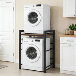 Wasmachine Verhoger - Stelling Kast - Ruimte Besparen - 3 Hoogte-instellingen - 75 x 67 x 105 cm - Zwart — thumbnail 5
