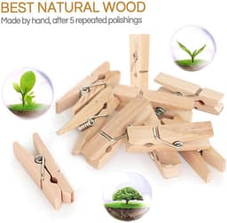 Mini Houten Wasknijpers met Clips voor Foto's en Knutselprojecten - Set van Kleine Kleurrijke Spelden — thumbnail 2