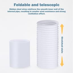 Airco Afvoerslang - Ventilatieslang Mobiel - Ruimte Koelen - Geoptimaliseerde Luchtstroom - 15 Cm Diameter - Wit — thumbnail 5