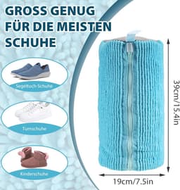 Famanu – Schoenwaszak - waszak - multifunctionele bescherming - schoenenzak - wasmachine - herbruikbare waszak - schoenen voor alle soorten en maten - beschermt zowel schoenen als wasmachine (blauw) — thumbnail 3