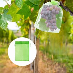 50x Fruitbeschermzakken Organza 17x23 cm met Trekkoord voor Druiven, Aardbeien en Tuin — thumbnail 5