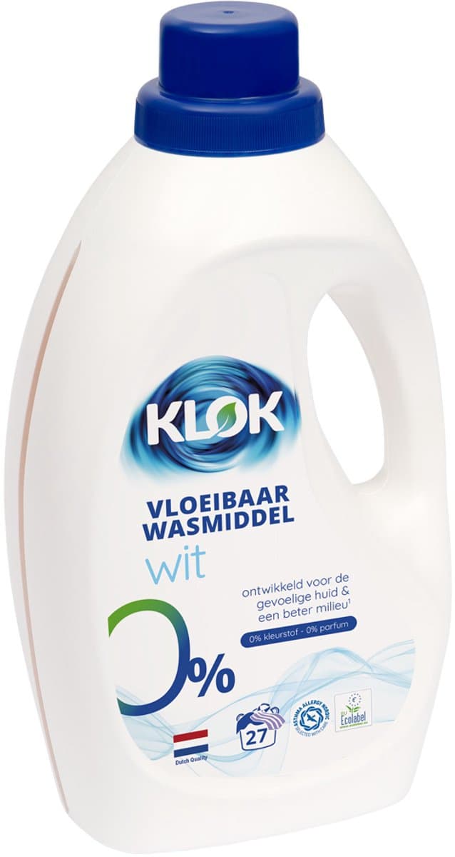 Eco klok Wasmiddel wit vloeibaar - 1 Fles — afbeelding 1