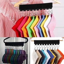 Multifunctionele Jasclip - Wasdroogrek voor Meer Droogruimte - Draagbare Kledingclip met Winddichte Haak - Opvouwbaar Droogrek voor Sokken, Ondergoed, Hoeden - Set van 2 Stuks — thumbnail 3