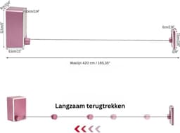 CLVP® Waslijn Uittrekbaar - Wanddroogrek - Wasdraad — thumbnail 4