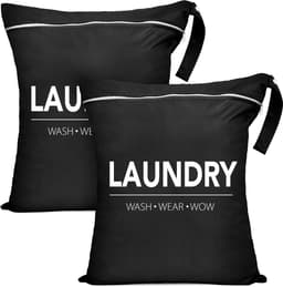 Ynkkvre - Waszak - Reisopbergtas - Opbergtas - Laundry bag - 2-Pack - Waterdichte Reistas voor Zwemkleding en Natte Kleding - 37x48 cm - Polyester met Ritssluiting - Makkelijk Schoon te Maken — thumbnail 1