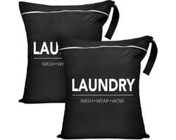 Ynkkvre - Waszak - Reisopbergtas - Opbergtas - Laundry bag - 2-Pack - Waterdichte Reistas voor Zwemkleding en Natte Kleding - 37x48 cm - Polyester met Ritssluiting - Makkelijk Schoon te Maken