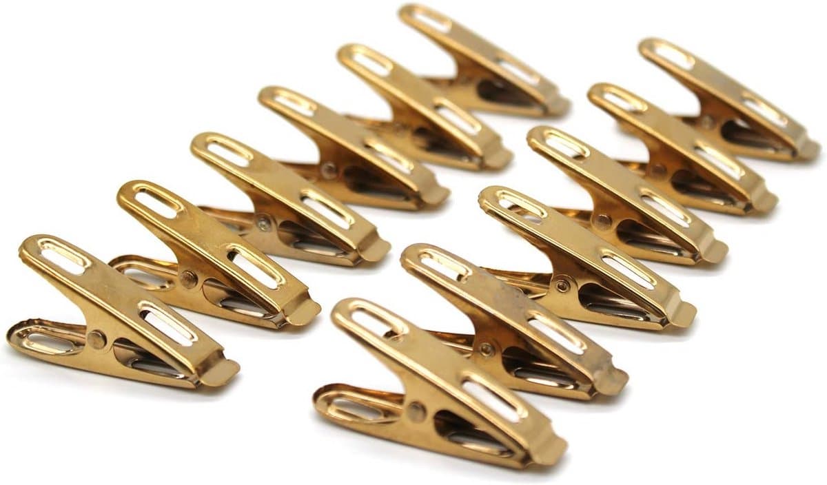 50 Stuks Roestvrijstalen Wasknijpers - Wind- en Roestbestendige Metalen Clips — afbeelding 1