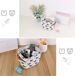 Opbergmanden Set van 4 - Opvouwbare Mini Opbergdozen voor Speelgoed en Kleding - Waterdichte Canvas en Linnen Bakken — thumbnail 4