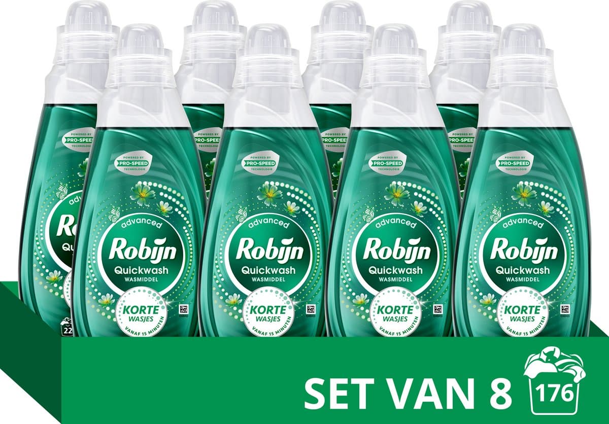 Robijn Quickwash Vloeibaar Wasmiddel - Spring Blossom - 8 flessen - 176 wasbeurten - voordeel verpakking — afbeelding 1
