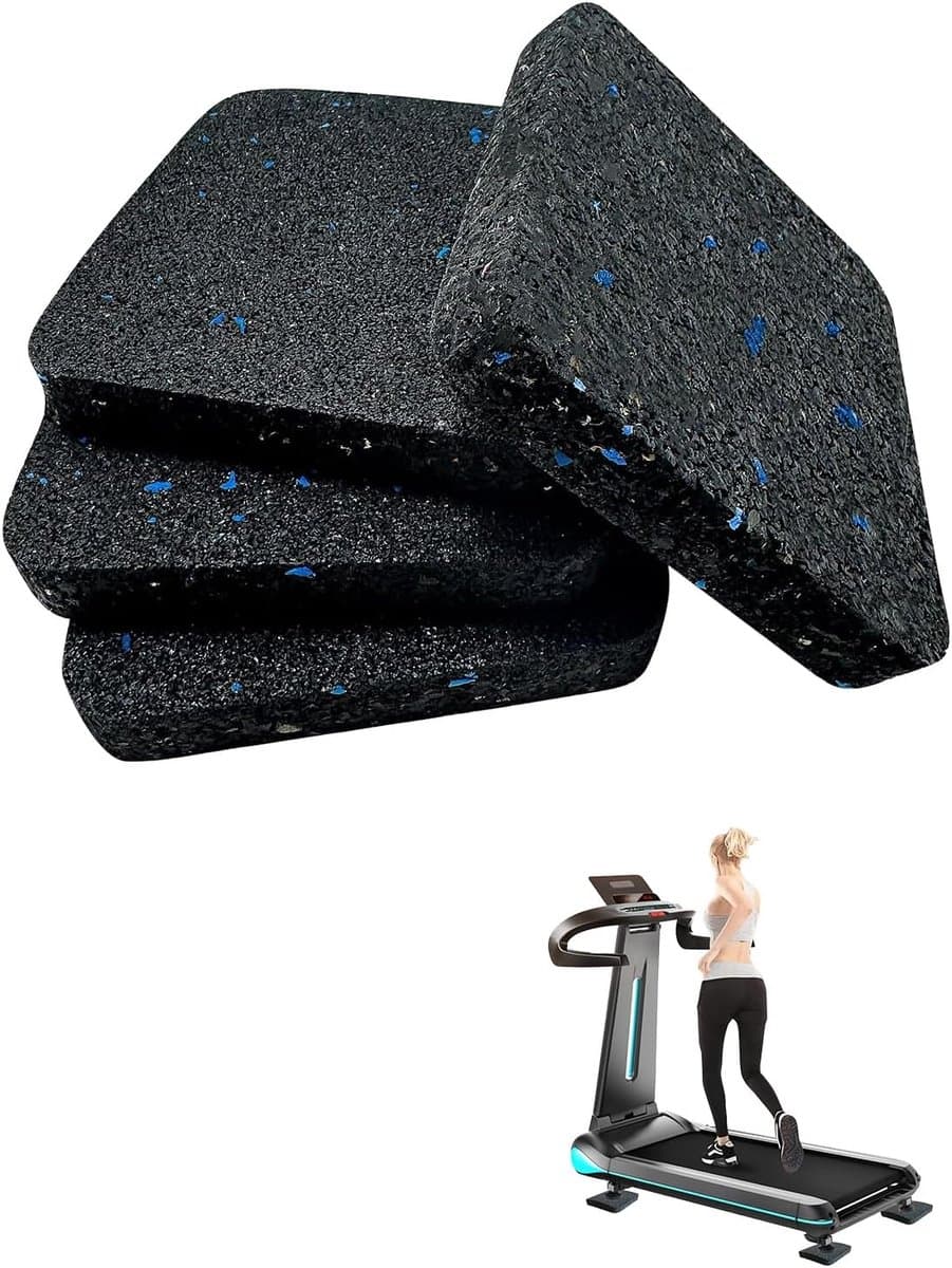 4-delige set: Anti-vibratiepads, geluiddempende matten, premium wasmachinepads, rubberen vloerbeschermers — Geschikt voor wasdrogers, meubels, kasten, enz. (100 x 100 x 10 mm) — afbeelding 1