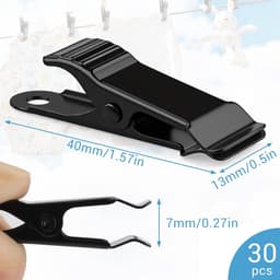 30 mini metalen clips - clips - veerklemmen - krokodilklemmen - geschikt voor kleding, foto's, gordijnen, badkamer - zwart — thumbnail 5