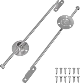 vidaXL - Trekkant-hengsel - 2 - pcs - Zilver - 190 - mm - IJzer — thumbnail 1