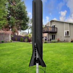 Droogmolen Hoes - Zwart - 165x16x16 cm - Hoes voor Droogmolen - met rits - 210D Oxford-stof - Droogmolen Hoes Universeel - Heavy Duty Roterende Waslijn Afdekking - Waterdicht en UV-Bestendig Stofdicht, Regenbestendig - voor Tuin, Binnenplaats, Buiten — thumbnail 3