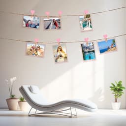 120 Houten Waslijnknijpers met 50M Koord voor Foto's en Decoratie — thumbnail 2