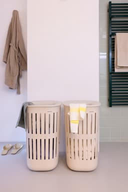 Brabantia Collect-It Wasmand - set van 2 - met Deksel - 55 l - Soft Beige — thumbnail 4