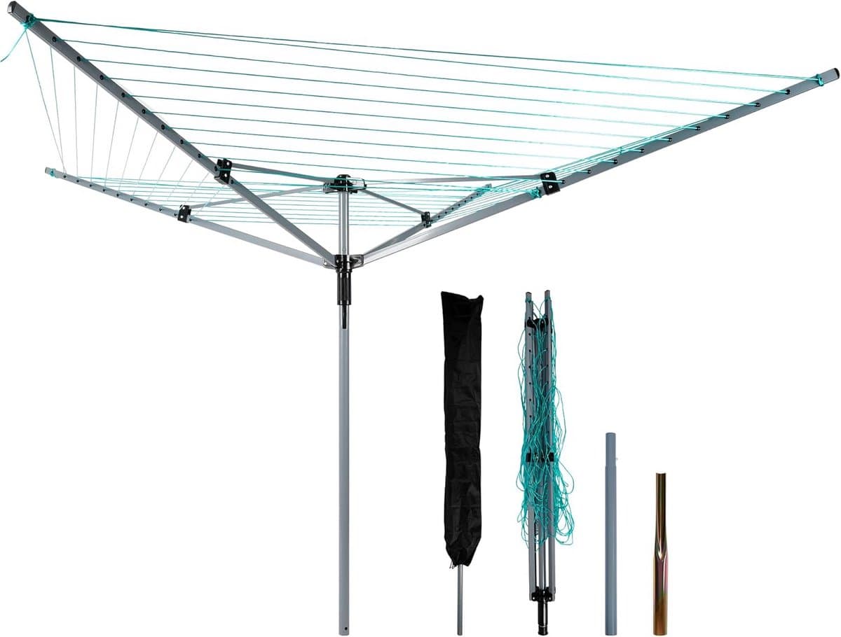 Droogmolen met Voet voor Camping & Thuis - Wasrek Staand - Droogrek Inklapbaar - Duurzaam — afbeelding 1