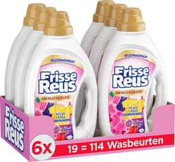 Frisse Reus Gel Orchidee - Vloeibaar Wasmiddel - Gekleurde Was - Frisse Geurbeleving - 6 x 19 Wasbeurten - Voordeelverpakking — thumbnail 1