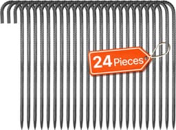 VEVOR 24-pack J-type Grondankers Grondpennen Tentharingen 406,4mm — thumbnail 1