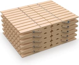 Houten wasknijpers - 100 stuks - 7,2 x 1,8 cm - Houten klemmen - Memoklemmen - Opbergklemmen - Fotoklemmen - Kledingklemmen - Knutselklemmen - Studieklemmen - Materiaalklemmen - Geschikt voor woondecoratie en het ophangen van foto's — thumbnail 1