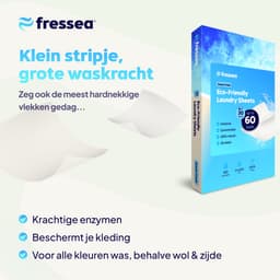 Fressea Wasstrips 120 Wasbeurten - Wasmiddel Strips - Plasticvrij & Vegan Wasmiddeldoekjes (Zeebries) — thumbnail 2