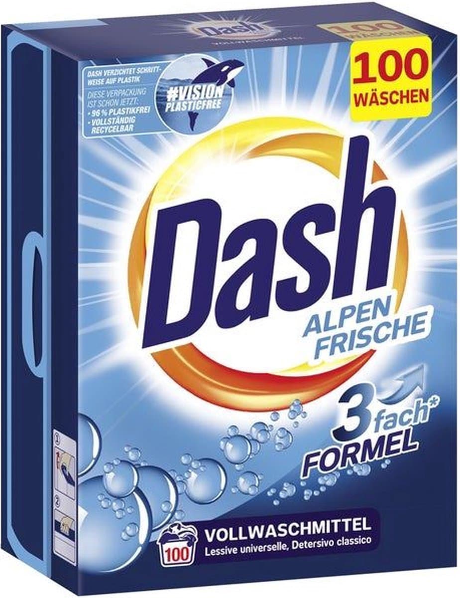 Dash XXL PACK Alpenfris Universeel Waspoeder - 6 kg (100 Wasbeurten ) — afbeelding 1