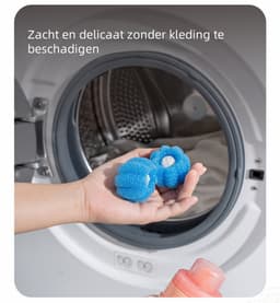 4-Pack Wasmachine Ontharingscrème - Geschikt voor het Absorberen en Verwijderen van Kattenhaar - Herbruikbare Drum Magic Wasballen - Blauw — thumbnail 5