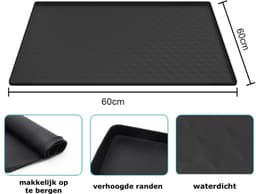 Lekbak Wasmachine – Siliconen Opvangbak - Opstaande Rand - SinkMate® - 60 x 60 cm – Lekbak Koelkast Vaatwasser Diepvriezer - Opvangbak tegen lekkage — thumbnail 3