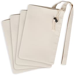 Famanu - Premium Canvas Waszak met schouderriem, 75x56 CM 40L – 100% katoen, stofweefsel, zeer duurzaam, trekkoord met snoerslot, machinewasbare wasvoering voor wasmand — thumbnail 2
