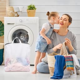 Unyqoos® Herbruikbare wasnetten set van 4 voor delicate kledingstukken met handvat en twee stijlen, 50 x 60 cm — thumbnail 2