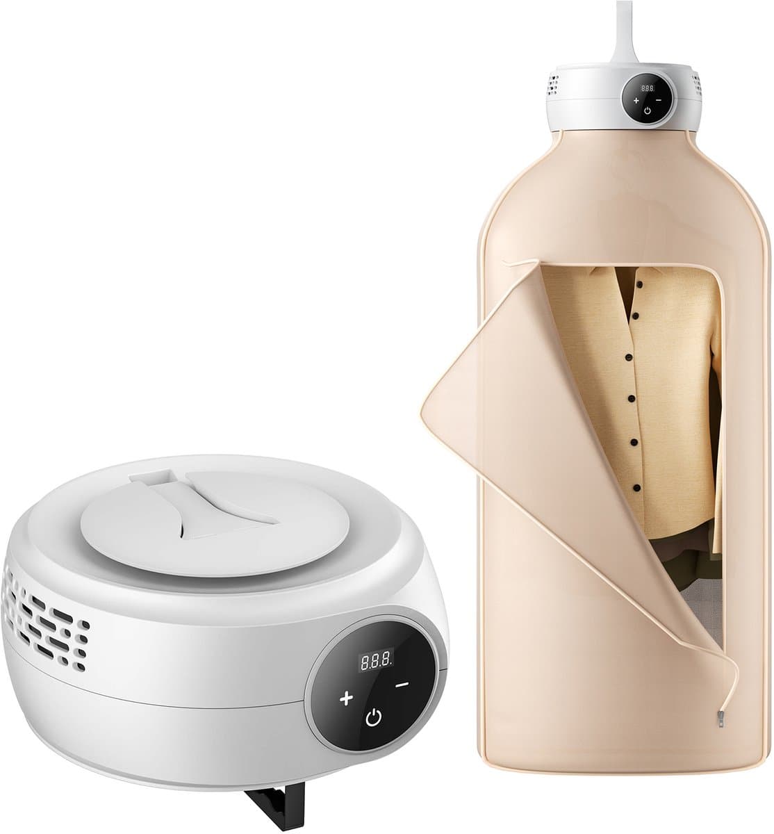 Draagbare Wasdroger 600 W – Waslijn met Droogtas, PTC Verwarmingselement en LED-display, Compacte Mini-droger met 5-uur timer, ideaal voor appartementen, studentenhuizen, campers of hotels — afbeelding 1