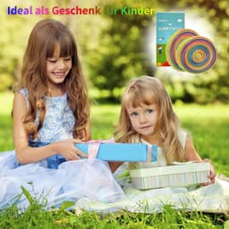 JGS Premium - Gummitwist 4 meter lang voor kinderen | Springspellen met handleiding | Binnen en buiten tuinspel | Regenboogband | Cadeau — thumbnail 4