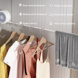 Retractable Clothesline Non-Sagging 4.2m with Automatic Roll-Up and Locking Function — thumbnail 2