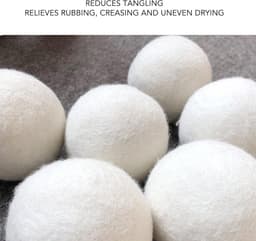 Allecto Plus - Voor Drogen van Kleding: Set van 6 Wol Drogen Ballen voor thuisgebruik (4cm) — thumbnail 3