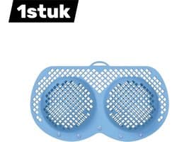 1stuk - Siliconen waszak voor bh's - Waszak voor lingerie - Beschermer voor lingerie voor dames - Geschikt voor wasmachine/droger - Vormvast - Blauw — afbeelding 1