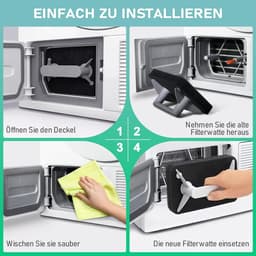 4 Stuks - Droogfilters geschikt voor Miele T1 - Droger Basisfilter - Droger Warmtepompdroger Filter - Sokkelfilter - Warmtewisselaar Sponsfilter - Pluisfilter voor Condensdroger - 210x155x30 mm - Zwart - Geschikt voor Droger Miele — thumbnail 2