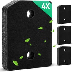 4 Stuks - Droogfilters geschikt voor Miele T1 - Droger Basisfilter - Droger Warmtepompdroger Filter - Sokkelfilter - Warmtewisselaar Sponsfilter - Pluisfilter voor Condensdroger - 210x155x30 mm - Zwart - Geschikt voor Droger Miele — thumbnail 1