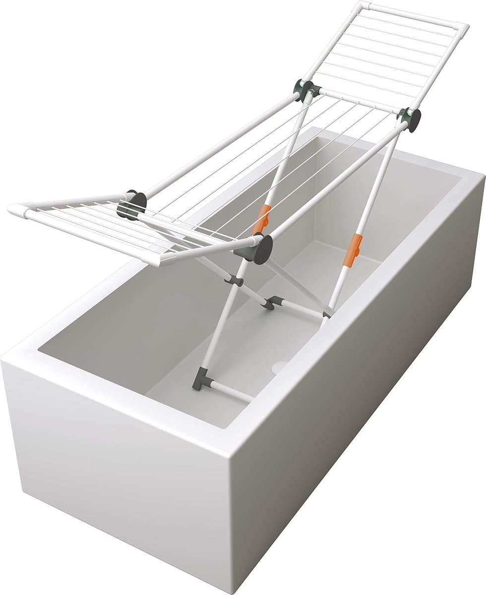 Famanu - Wasdroger Basic Mint (staand droogrek inklapbaar, droger voor badkamer + balkon, drooglengte 11 m, wasrek met waslijn) — afbeelding 1