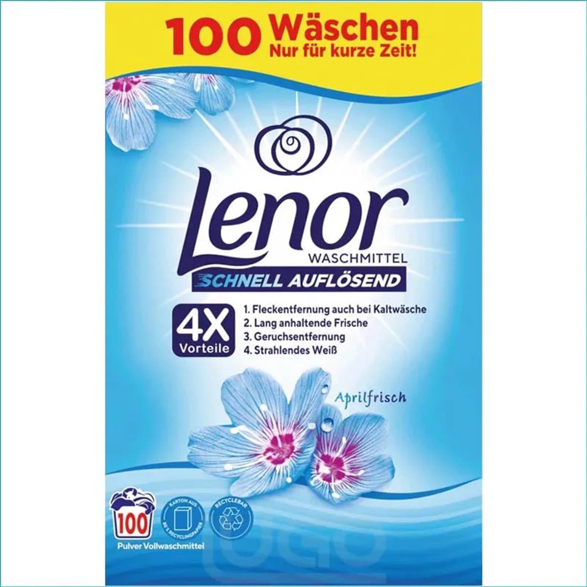 Lenor - Wasmiddel - Poeder - April Fresh - 100wb/6000g — afbeelding 1
