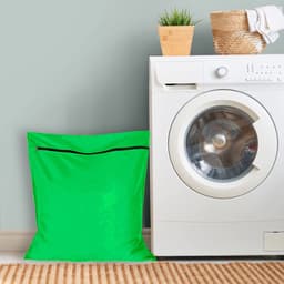 Waszakken voor huisdieren - Waszakken van twill polyester - Grote waszakken met rits - Voorkomt dat waszakken verstopt raken door dierenhaar - wasmachine, 70 x 80 cm，waszak voor huisdieren voor honden, katten en konijnen (groente)- L — thumbnail 5