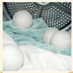 Allecto Plus - Set van 6 herbruikbare woldrogerballen voor wasdroger - Natuurlijke vilten ballen in donkergrijs - Ideaal voor donsjacks - Wasballen - Ø 6 cm. — thumbnail 2