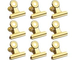 Verpakking van 30 - 1,22" (31 mm) mini metalen scharnierclips - kleine bull clips - ordners/rekeningklemmen - voor kantoor/thuis/school/winkel — afbeelding 1