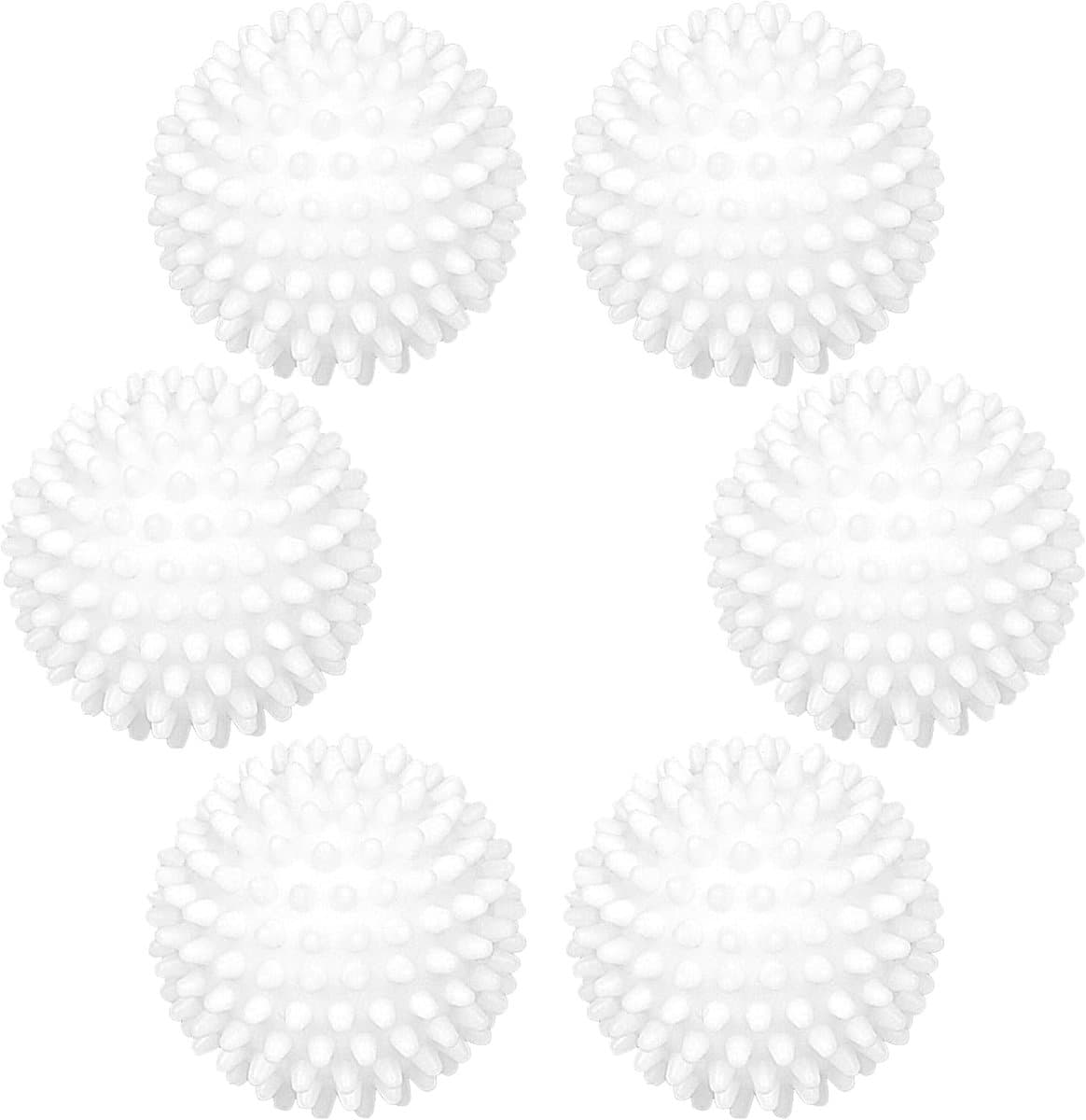 Famanu 6-pack wasballen - Wasmachine, droger - Drogerballen - Huishoudelijke drogerballen - Kledingreiniging - Wit — afbeelding 1