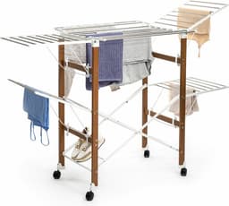 Inklapbaar verticaal kledingdroogrek op wielen Dreeyl InnovaGoods 38 Stangen — thumbnail 1