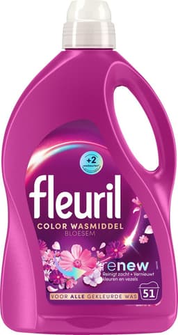 Fleuril Renew Bloesem Vloeibaar Wasmiddel - Gekleurde Was - Kleurbehoud - Vezelvernieuwing - Bloemige Geur – Grootverpakking – 51 Wasbeurten — thumbnail 1