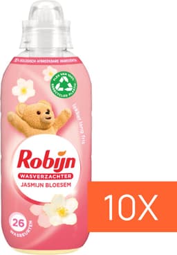 Robijn Wasverzachter Jasmijn Bloesem 650 ml 26 wasbeurten - Doos 10 flessen — thumbnail 2